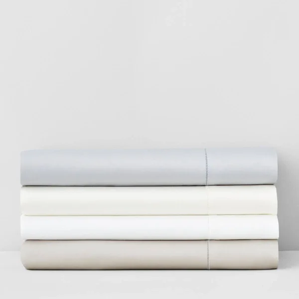 Sferra Giotto Flat Sheet - Ice - King, Cotton