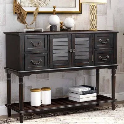 Curtsinger 49x22 Console Table Longshore Tides Color: Espresso