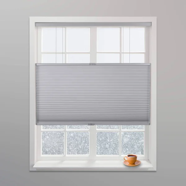 Arlo Blinds Grey Light Filtering 9/16 Top Down Bottom Up Cellular Shade - 34x22W x 72x22H