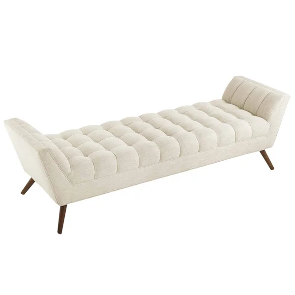 Modway Response Fabric Bench, Gray