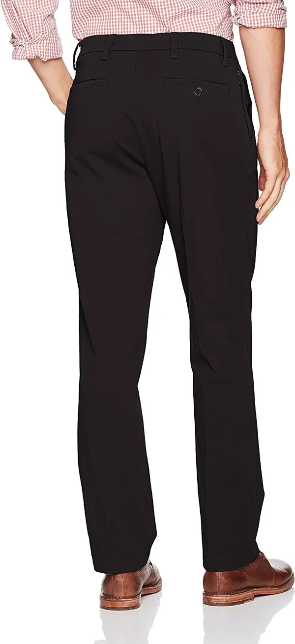 Dockers Men's Workday Smart 360 Flex Straight Fit Khaki Stretch Pants - Black