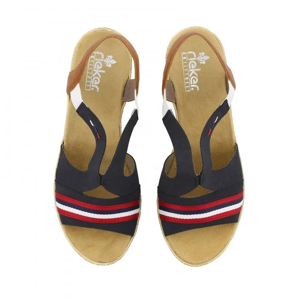 Rieker 619S6-14 Navy Womens Sandals 42 EU