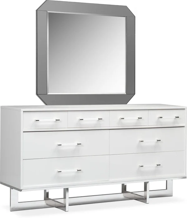 Concerto Dresser and Mirror - White