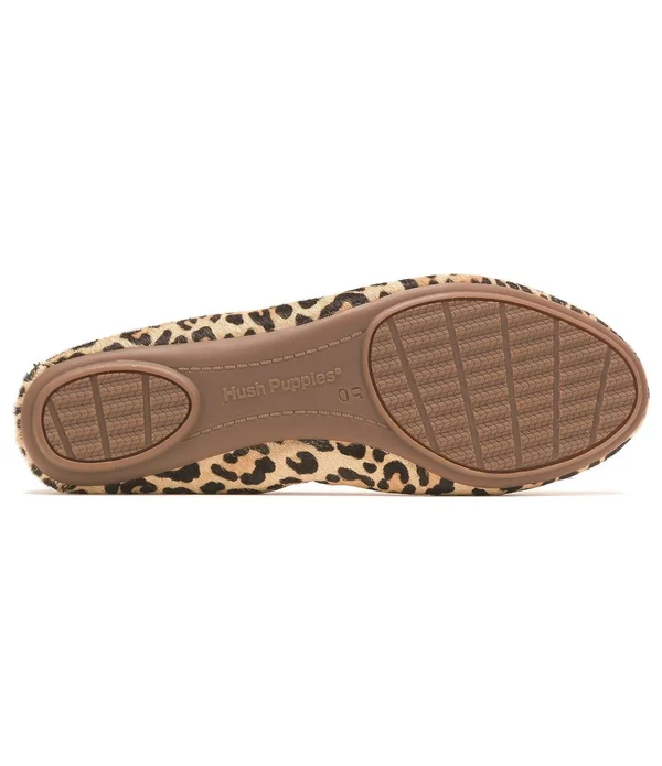 Hush Puppies Women's Chaste Ballet Flat, Size: 7, Leopard Calf Hair