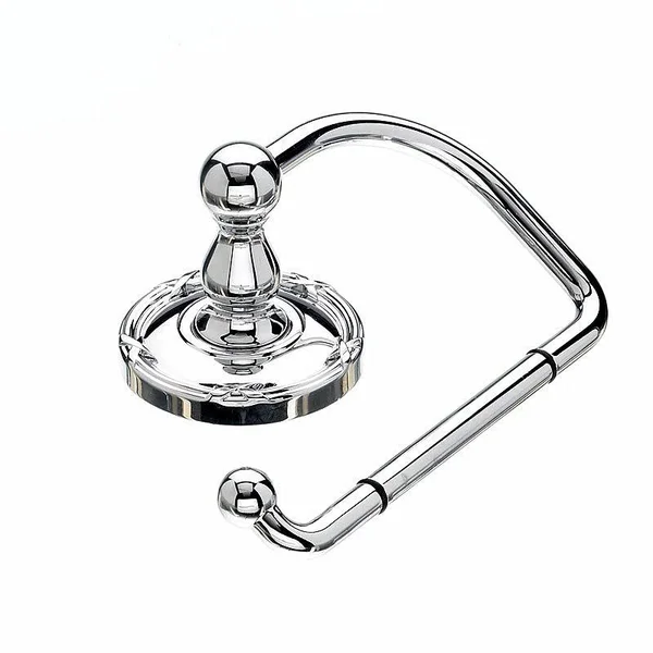 Top Knobs ED4PCE Edwardian Bath Tissue Hook - Polished Chrome - Ribbon Backplate