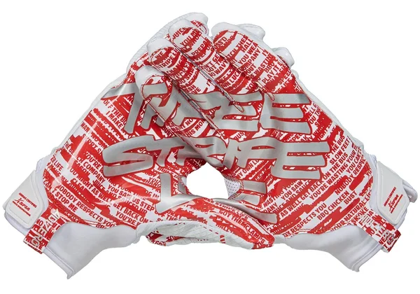 Adidas Adult Adizero 5-Star 8.0 Three Stripe Life Receiver Glove - Medium, Red