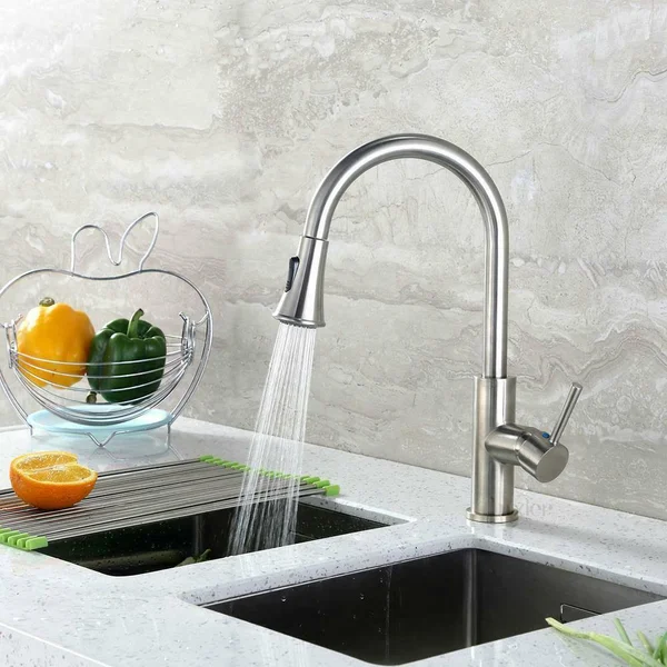 Luxier Single-Handle Pull-Down Sprayer Kitchen Faucet
