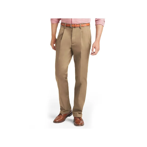 Big & Tall Izod Pleated Chino Pants - Khaki - 50x32