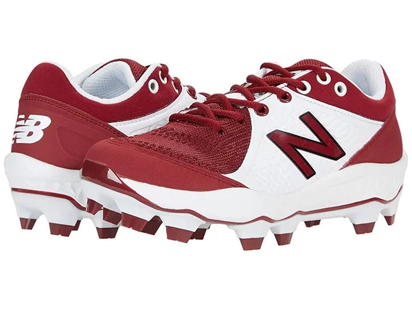 New Balance Men's 3000 V5 TPU Baseball Cleats, Maroon/White