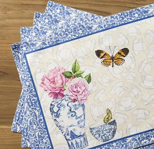 Maison D Hermine Canton 100 Cotton Set of 4 Placemats 13 inch by 19