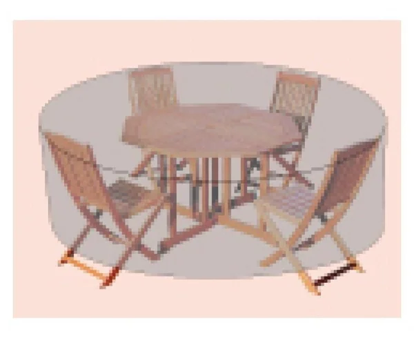 PCI 1349 Round Gray Table & Chair Combo Cover (108x22Dia x 30x22H)