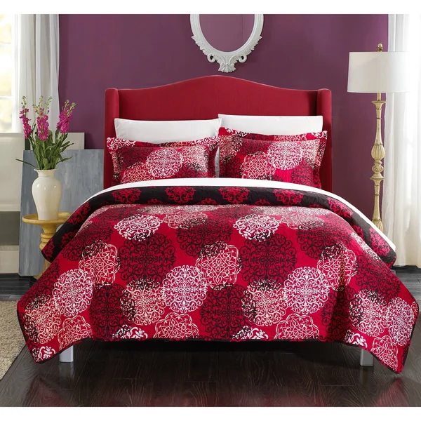 The Curated Nomad Moondance Boho Inspired Reversible 7-Piece Quilt Set - Grey/White - Queen