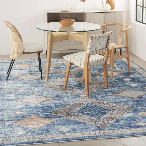 Nourison Concerto CNC14 Area Rug - Blue, 6&7x22 x 9&6x22