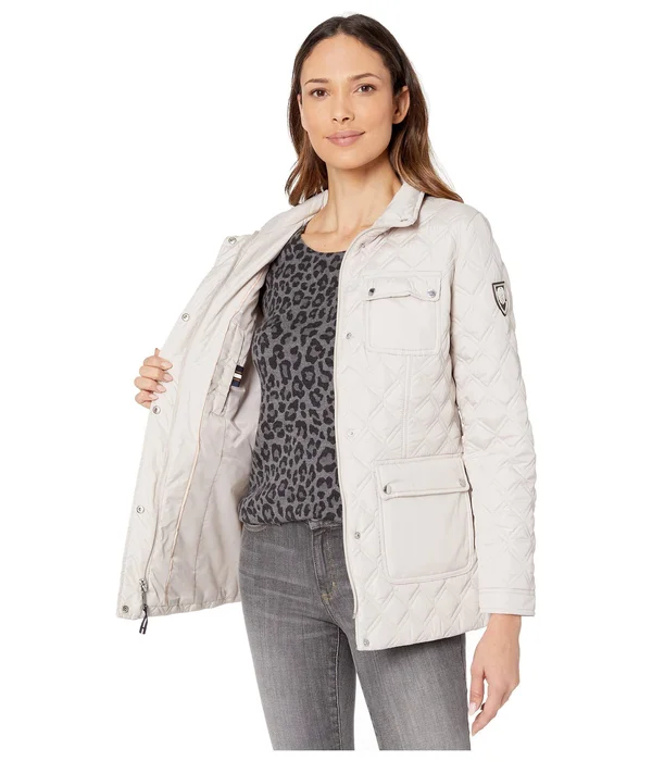 Vince Camuto 28x22 Quilted Jacket, MD (US 8-10) One Size, Beige