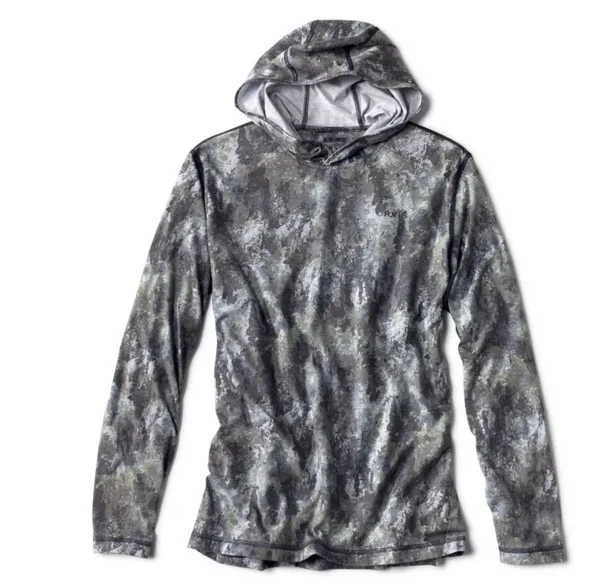 Orvis Drirelease Pullover Hoodie Blue Wash Print, L