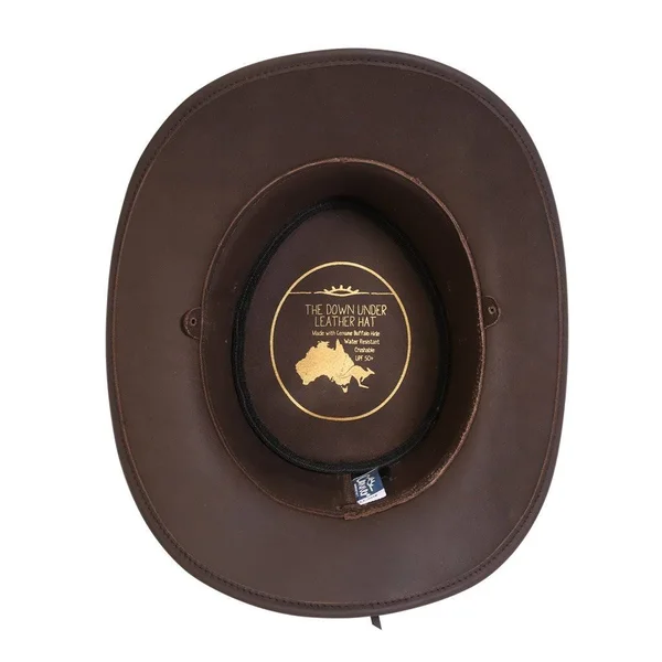 Conner Down Under Leather Hat Brown X-Large