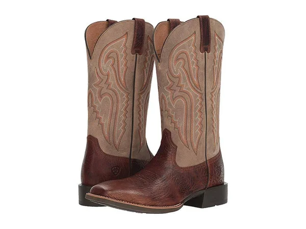 Ariat Men's Heritage Latigo Cognac Bullhide Square Toe Boots 10025094