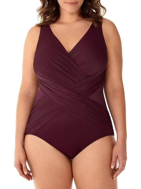 Miraclesuit Plus Size Illusionist Crossover One Piece Swimsuit - 16W
