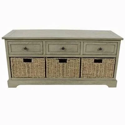 Beachcrest Home Hemsworth Storage Bench Color: Restoration Gray