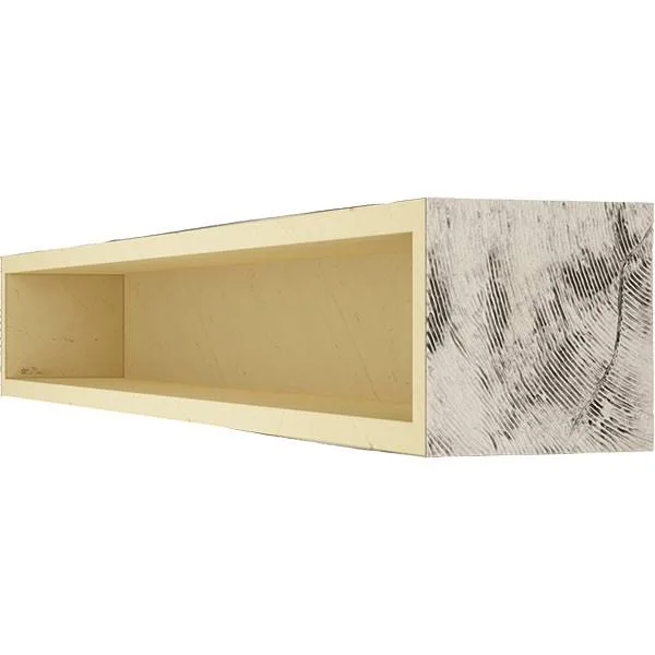 Ekena Millwork MANUSD04X08X60BP 4x22H x 8x22D x 60x22W Sandblasted Faux Wood Fireplace Mantel - Burnished Pine