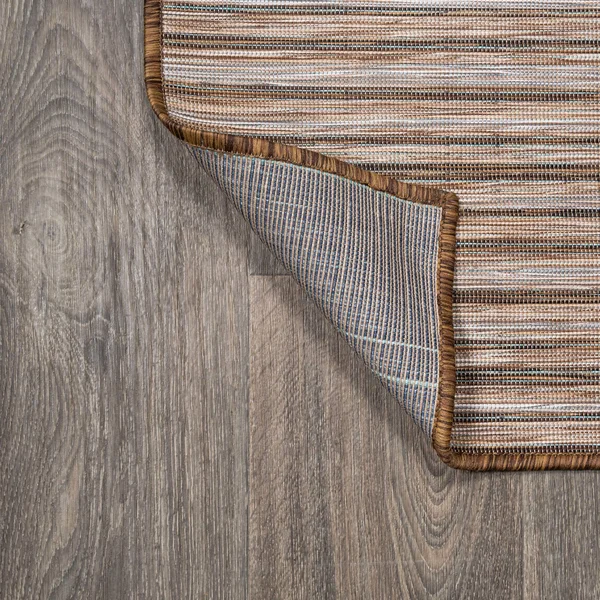 Jonathan Y Finn Modern Farmhouse Pinstripe Natural/Brown Area Rug - 6& Square