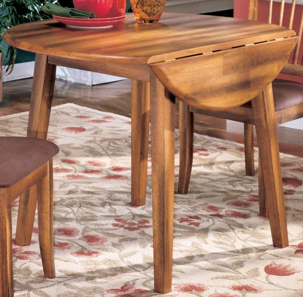 Ashley Berringer Round Drop Leaf Table, Rustic Brown