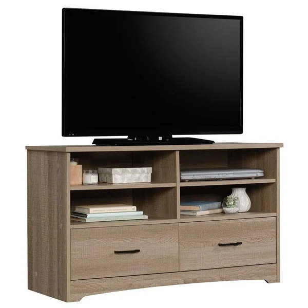 Pemberly Row 46x22 Engineered Wood TV Stand in Summer Oak