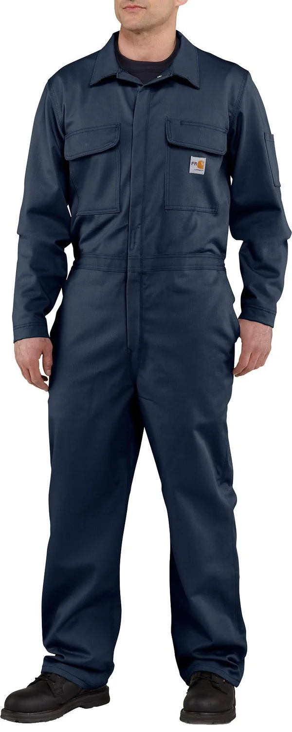 Carhartt Men's Flame Resistant Traditional Twill Coverall - 44 Short - Dark Navy