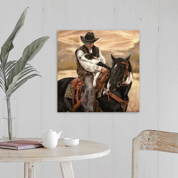 All A Cowboy Needs - Canvas Wall Art, 20x20, Great Big Canvas