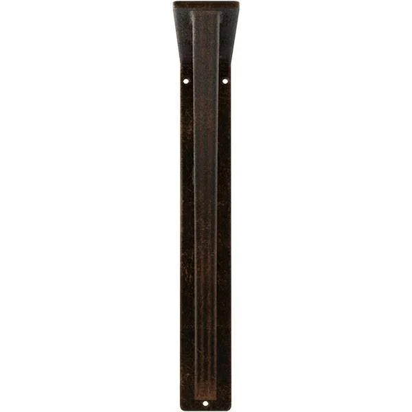 Ekena Millwork BKTM02X10X12TGLABZ 2x22W x 10x22D x 12x22H Galveston Wrought Iron Bracket - (Triple Center brace), Antiqued Bronze