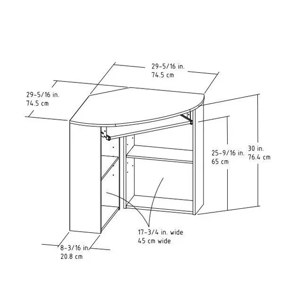 Caleb Corner Desk - Black Ash - Altra