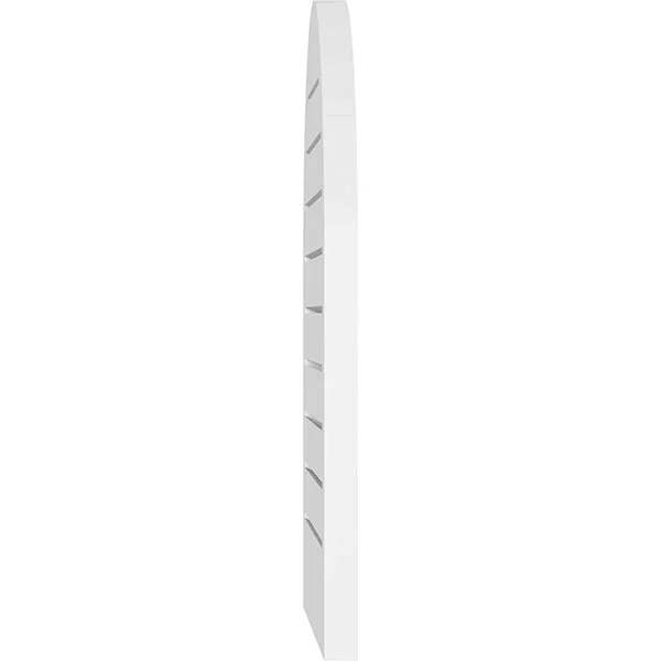 Ekena Millwork GVPRT40X2402SF 40x22W x 24x22H Round Top Surface Mount PVC Gable Vent: Functional - w/ 2x22W x 1-1/2x22P Brickmoul