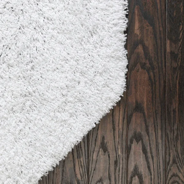 Unique Loom Everyday Shag Plush Area Rug 8& x 8& Octagon in Snow White