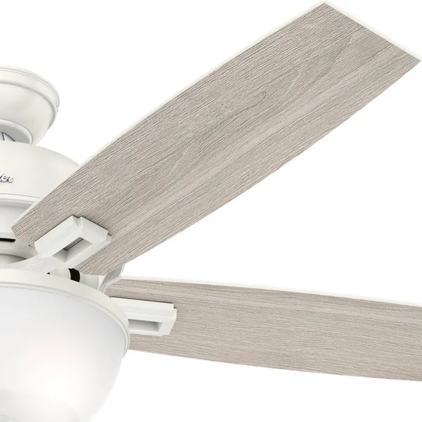 Hunter 53334 52x22 Donegan Ceiling Fan with Light - Fresh White