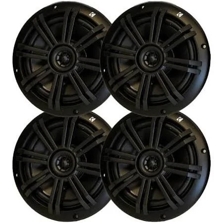 Kicker 6.5 inch Marine Speakers (Qty 4) 2 Pair of OEM Replacement Speakers - White