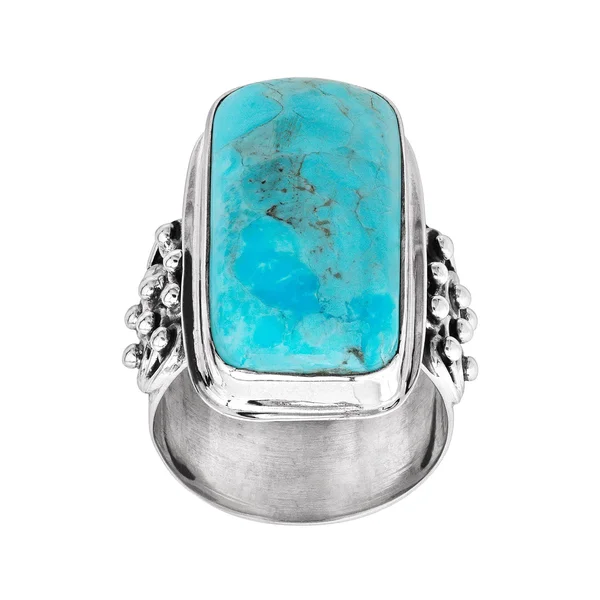Silpada &Big Spring& Compressed Mojave Turquoise Statement Ring in Sterling Silver