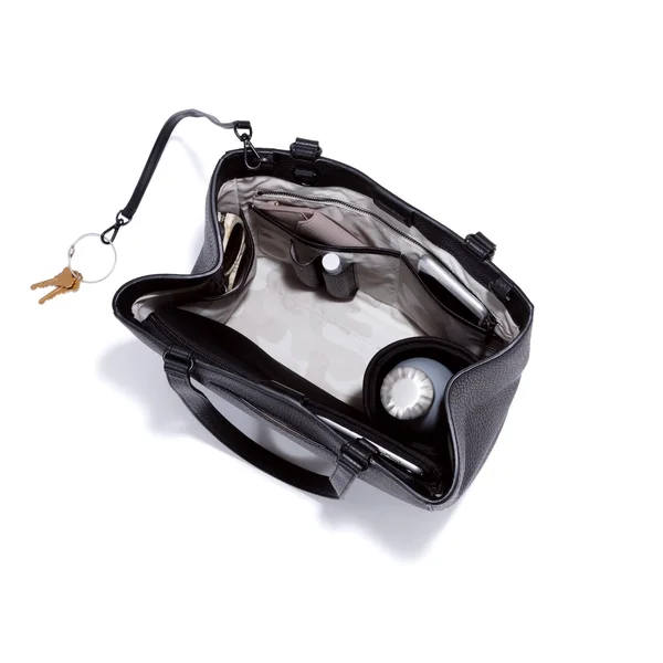 Dagne Dover Black Leather Tote - Small Onyx Leather - Small