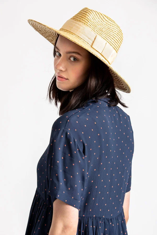 Brixton Joanna Hat in Honey/Honey Size Medium
