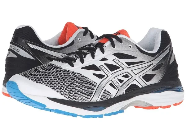Asics Men's GEL-Cumulus 18 Running Shoes T6C3N, White/Silver/Black