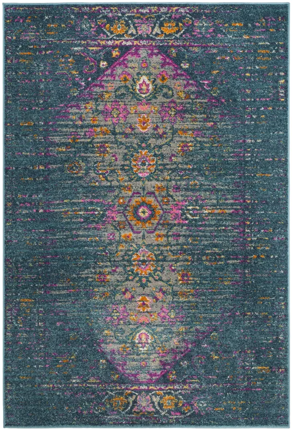 Safavieh Madison Blue/ Fuchsia Rug (9& x 12&)