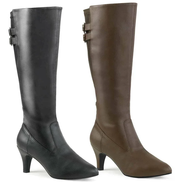 Pleaser Pink Label DIVINE-2018 - 3x22 Knee Boot - Brown 12