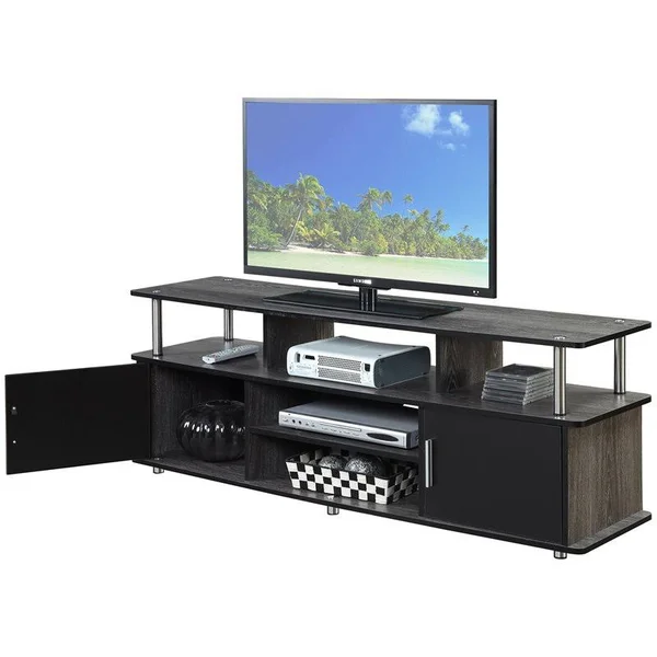 Pemberly Row 60x22 Wood TV Stand in Weathered Gray - PR-4753-1663929