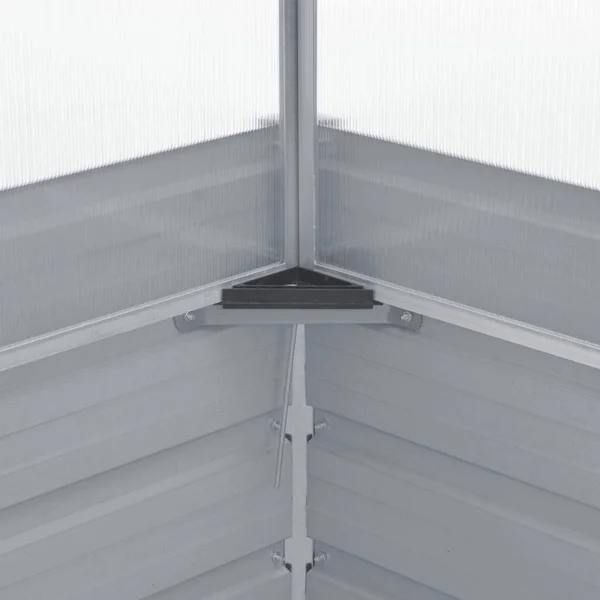vidaXL Greenhouse Anthracite 39.4x22x39.4x22x30.3x22 Galvanized Steel