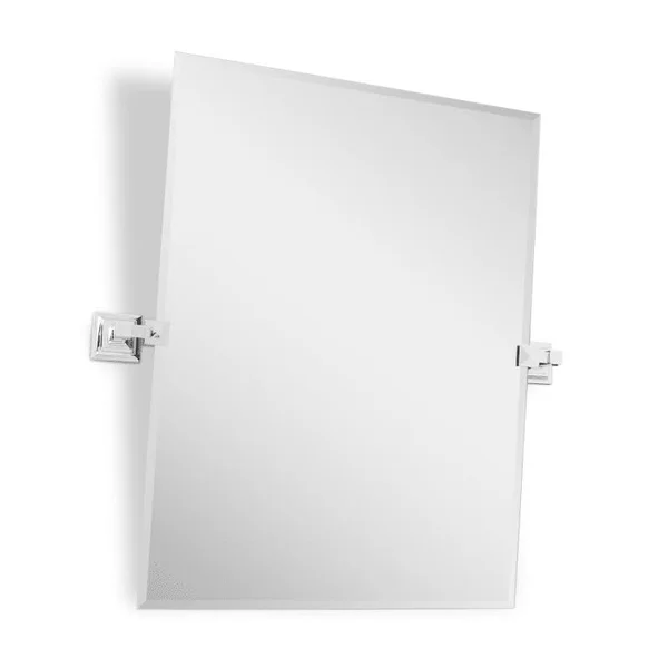 Signature Hardware 933024 Falkland 32 inch x 30 inch Frameless Bathroom Mirror - Chrome - Silver