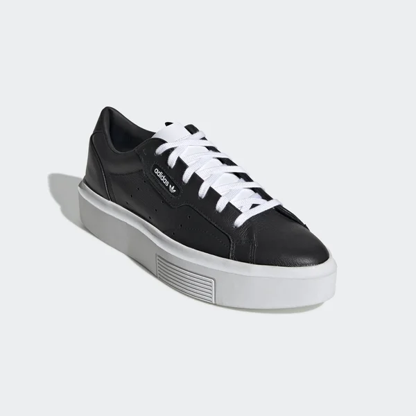 Adidas Originals Womens Sleek Super Shoes Black/Black/White Size 10.5