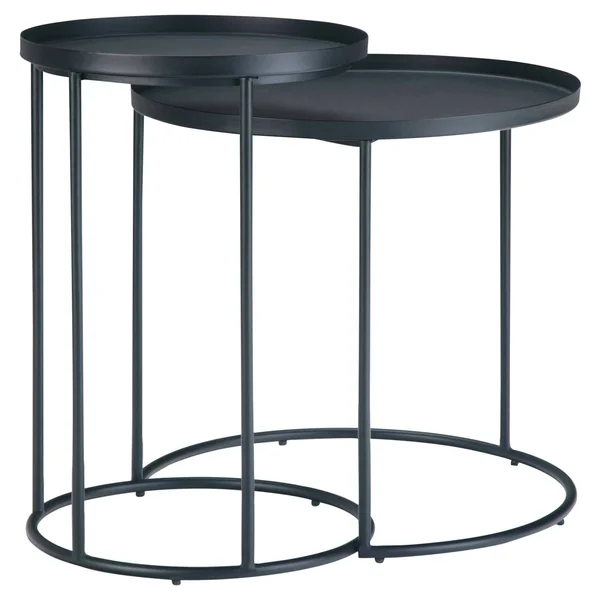 Brooklyn + Max Thompkins Metal Nesting 2 PC Table - Black