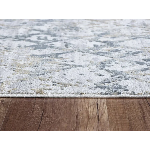 Dynamic Rugs Quartz 27039 7&10x22 x 10&10x22 Light Beige, Blue Rug