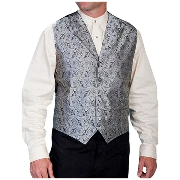 Scully Old West Vest Mens Paisley Formal Polyester RW093