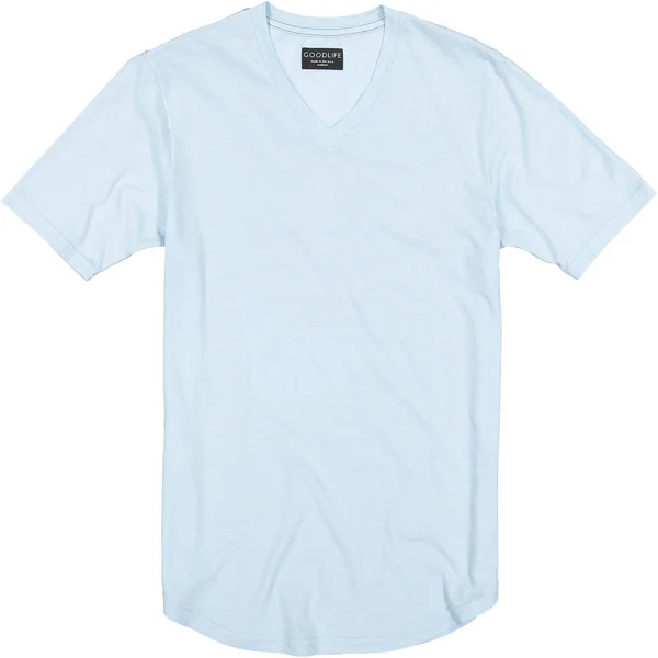 Goodlife Triblend Scallop V-Neck T-Shirt Cool Blue