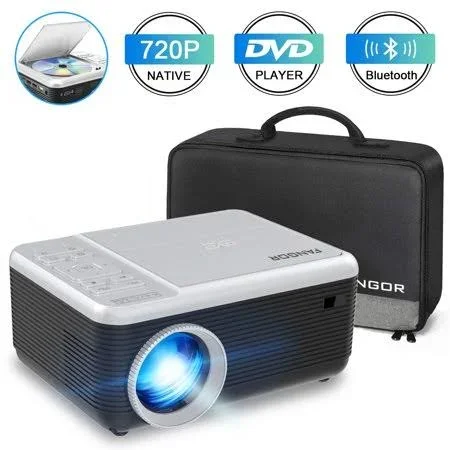 Fangor 720p Projector & DVD Player in One - with 55000 Hours Lamp Life, Ideal for Home Theater, Size: 3 Months, Gray